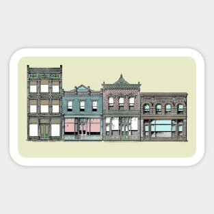 Painted Lady Townscape Sticker